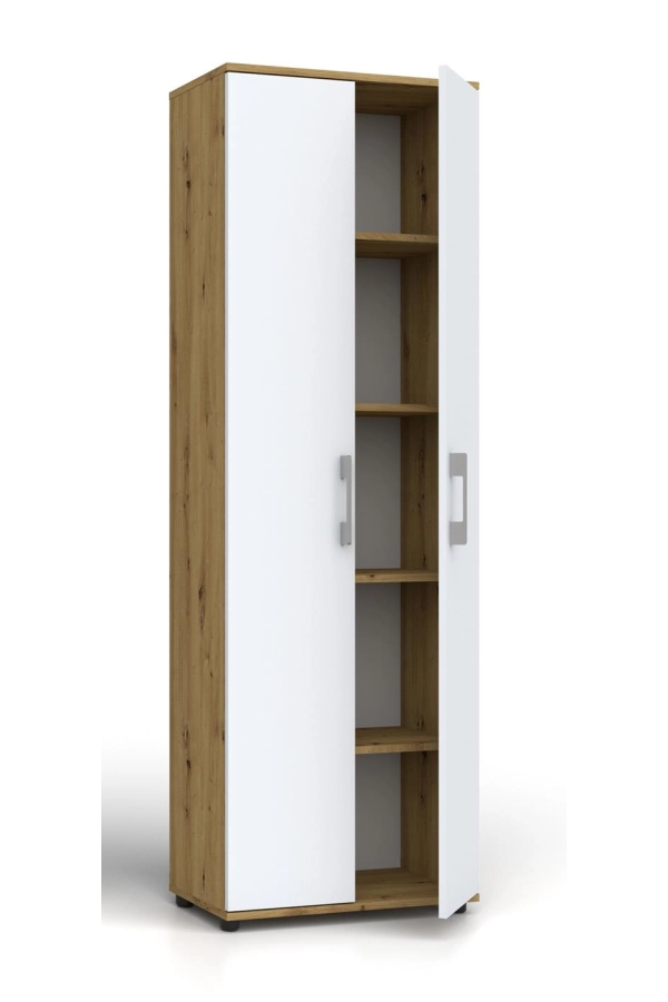 Regał  Szafa G 60 2d Dąb ARTISAN / biale drzwi